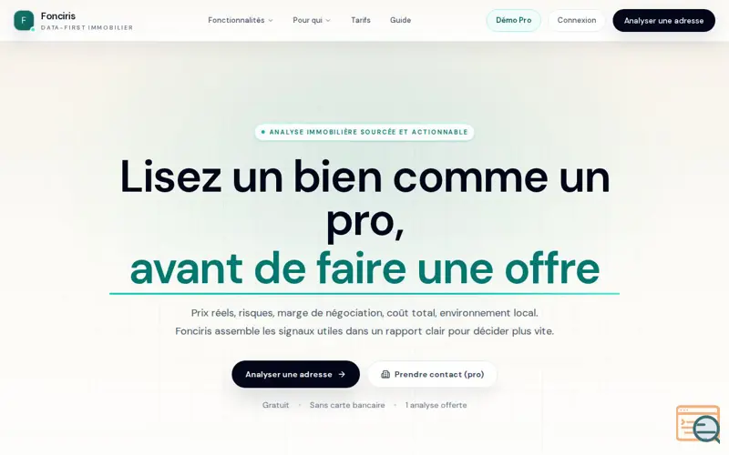 Screenshot of Fonciris