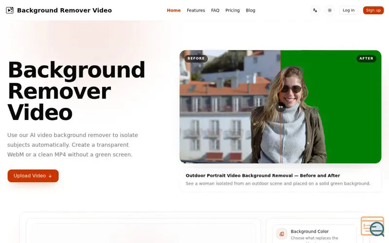 Screenshot of Background Remover Video