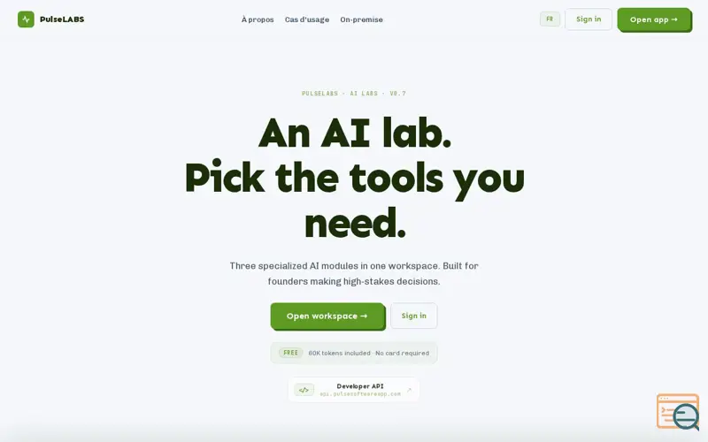Screenshot of PulseLABS