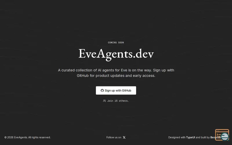 Screenshot of Eveagents.dev