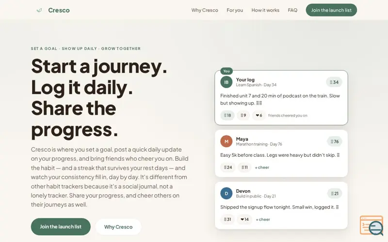 Screenshot of Cresco