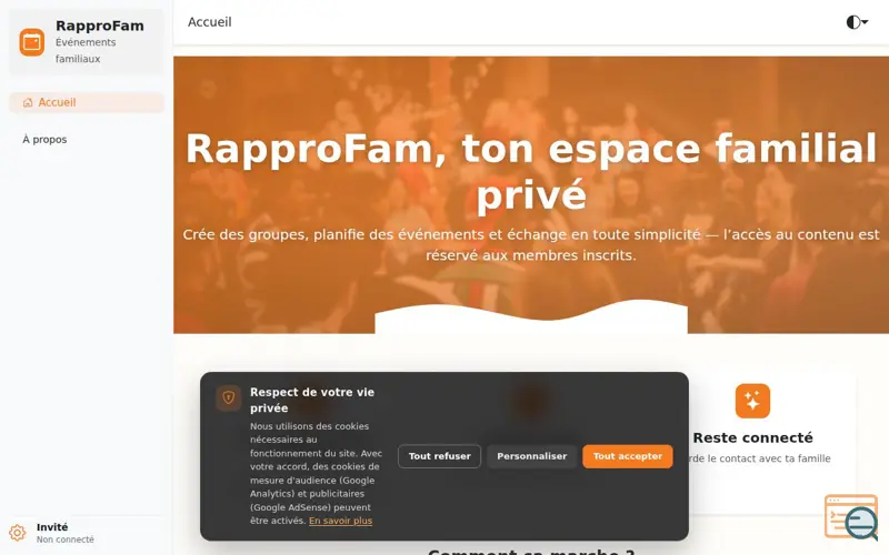 Screenshot of Rapprofam
