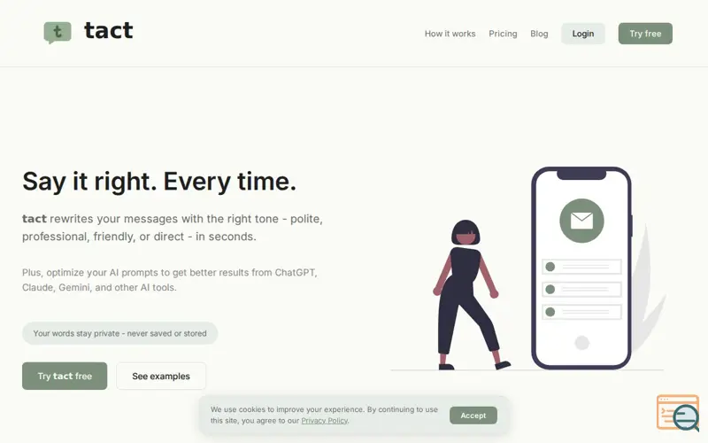 Screenshot of Tact