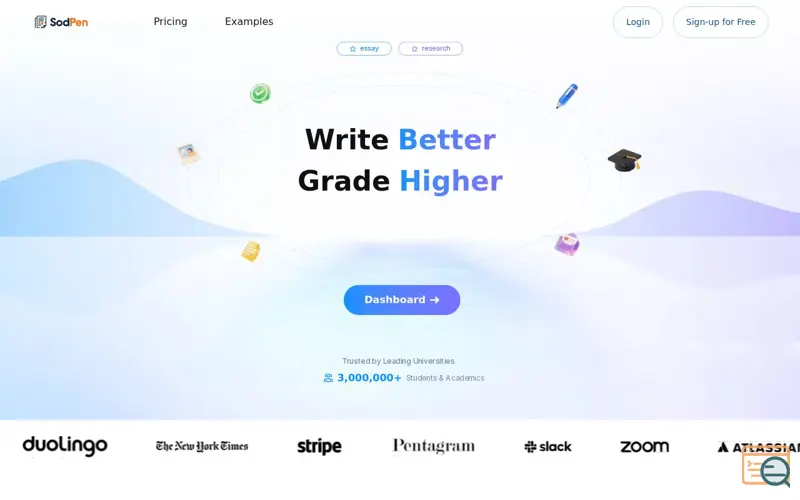 Screenshot of SodPEN