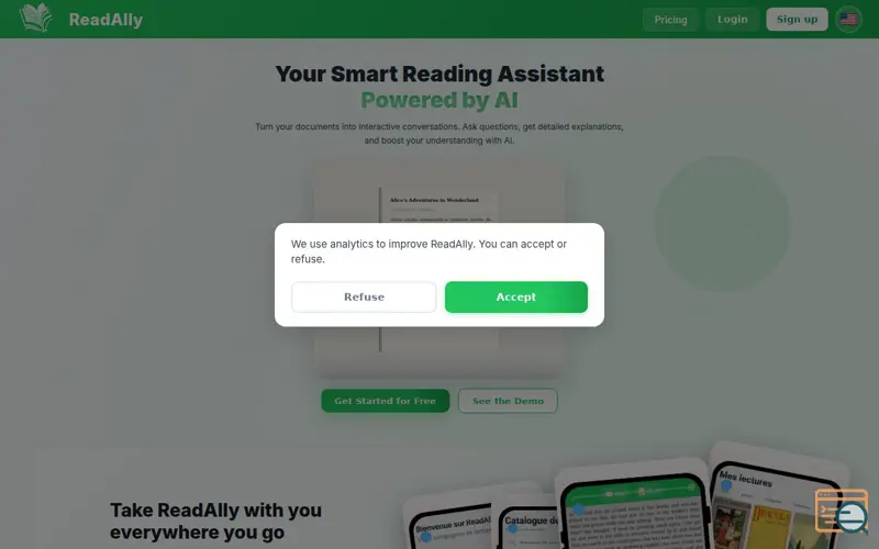 Screenshot of ReadAlly
