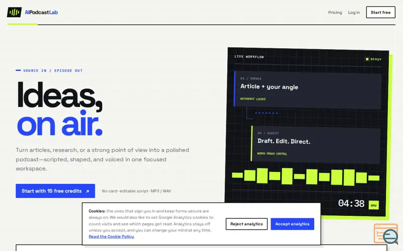 Screenshot of AI Podcast Lab