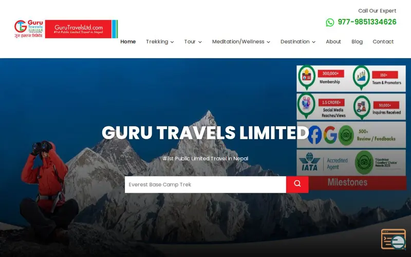 Screenshot of Gurutreks