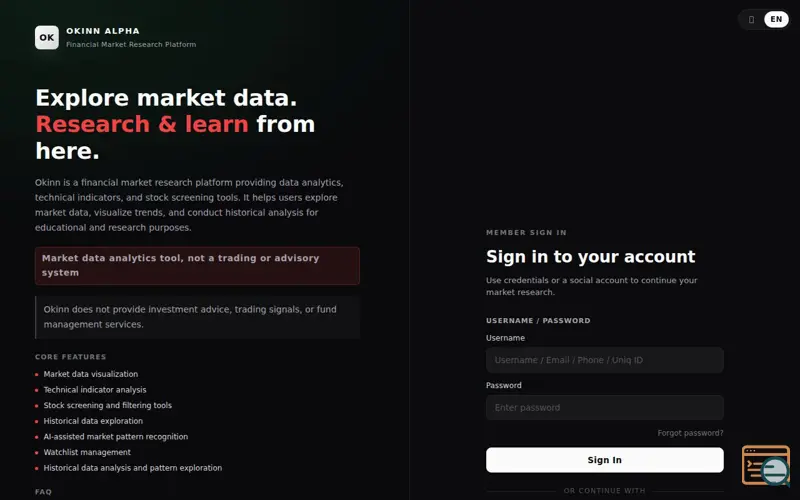 Screenshot of Okinn Alpha
