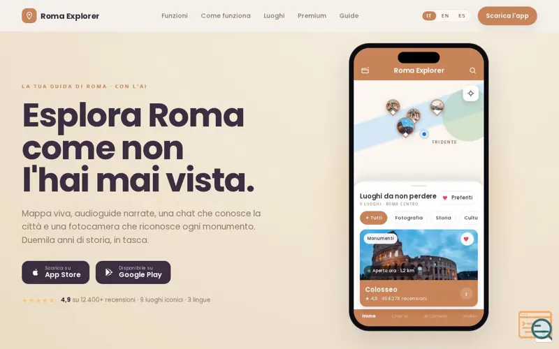 Screenshot of Roma Explorer