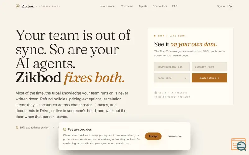 Screenshot of Zikbod