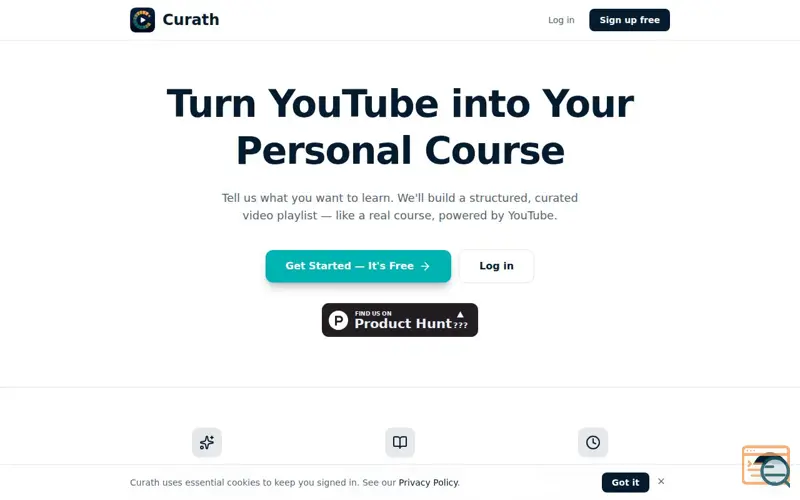Screenshot of Curath
