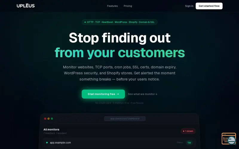 Screenshot of Upleus