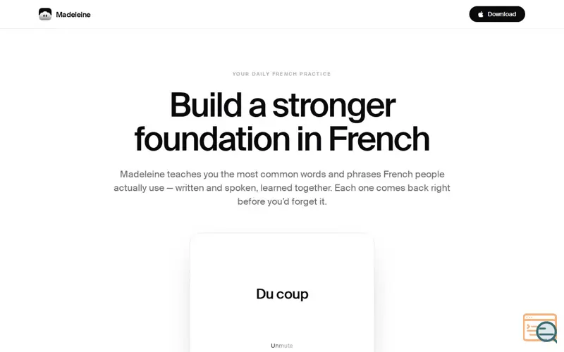 Screenshot of Madeleine