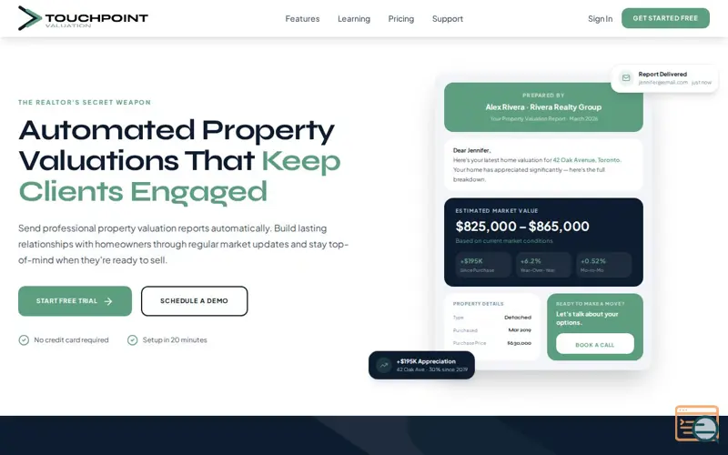 Screenshot of Touchpoint Valuation