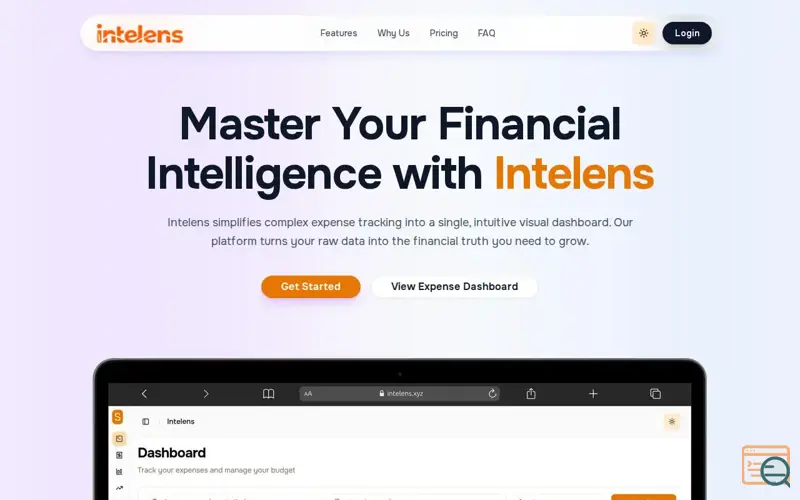 Screenshot of Intelens, a launch using UnoSend