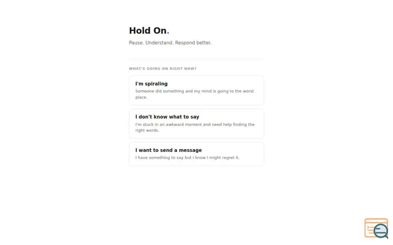 Screenshot of Hold On.