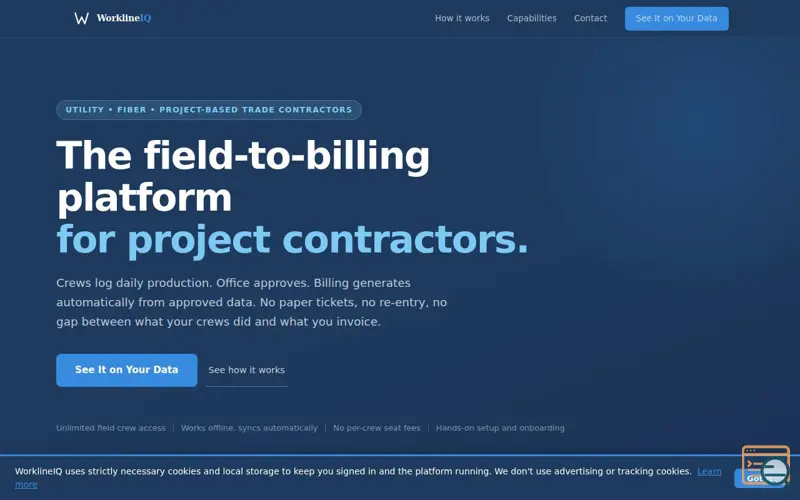 Screenshot of WorklineIQ