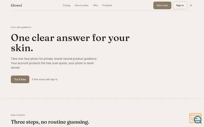 Screenshot of Glowel