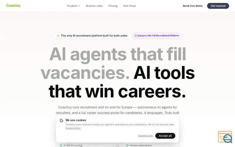 Screenshot of Coactivy — AI Recruitment Platform