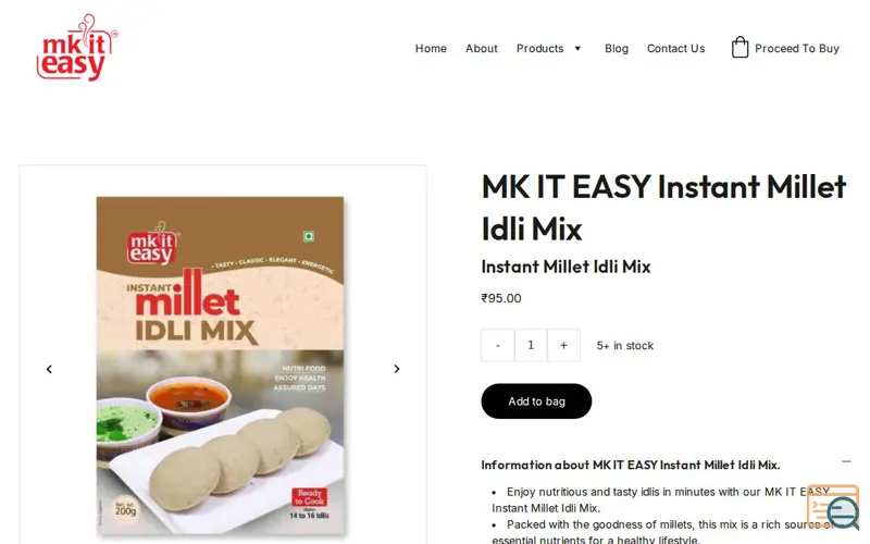 Screenshot of MK IT EASY