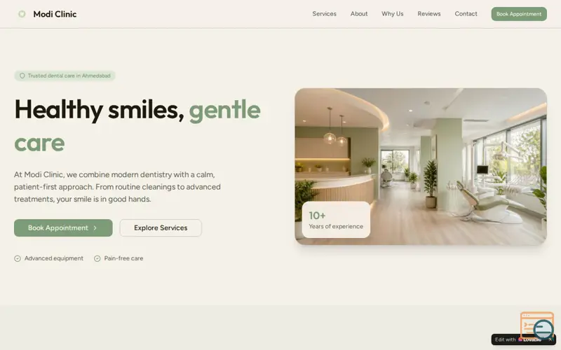 Screenshot of Dentist in Ahmedabad