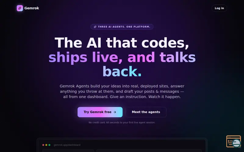 Screenshot of Gemrok AI agents