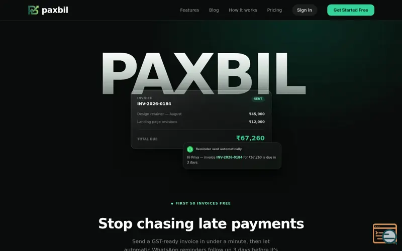 Screenshot of Paxbil