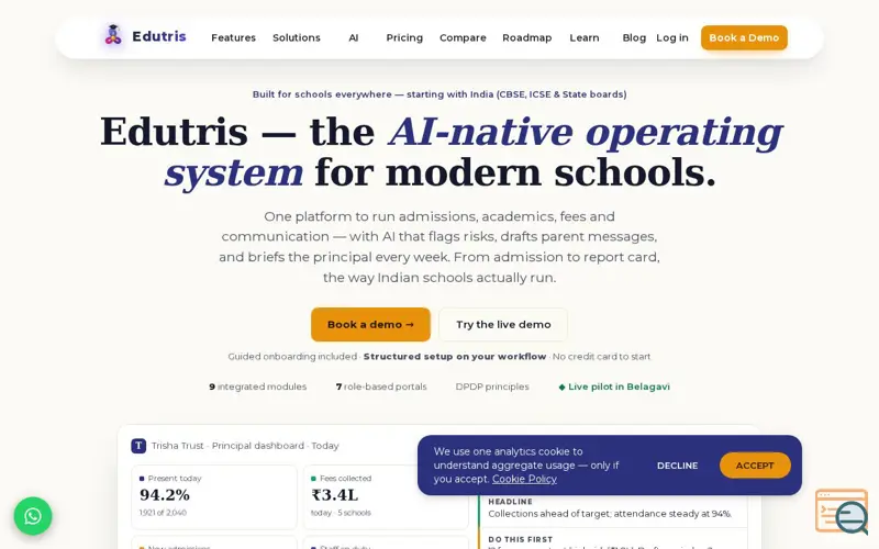 Screenshot of Edutris