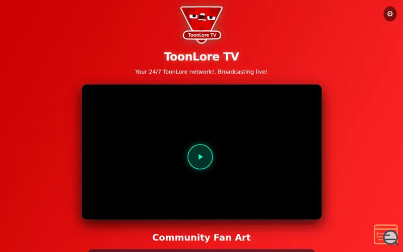Screenshot of ToonLore TV