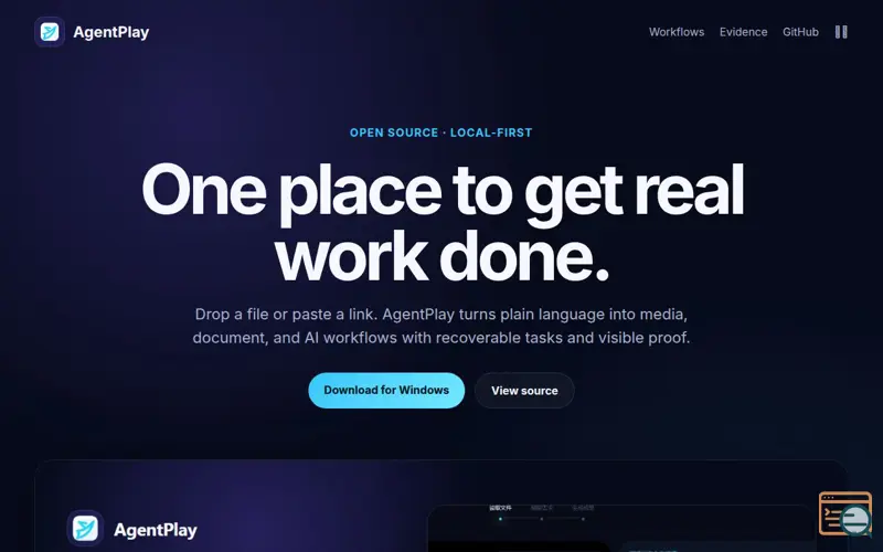Screenshot of AgentPlay 0.9.1