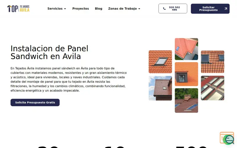 Screenshot of Top Tejados Ávila