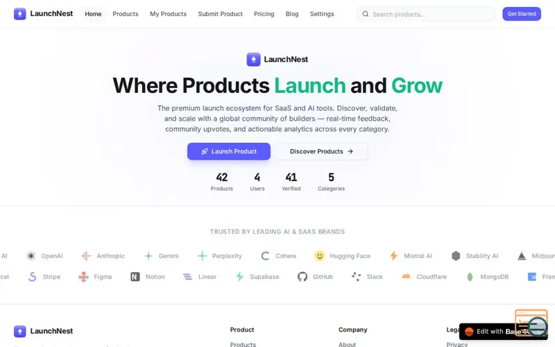 Screenshot of LaunchNest