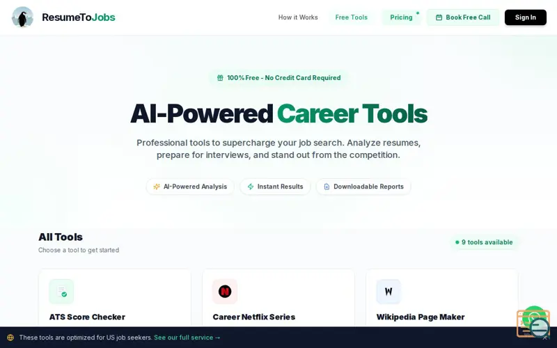 Screenshot of ResumeToJobs