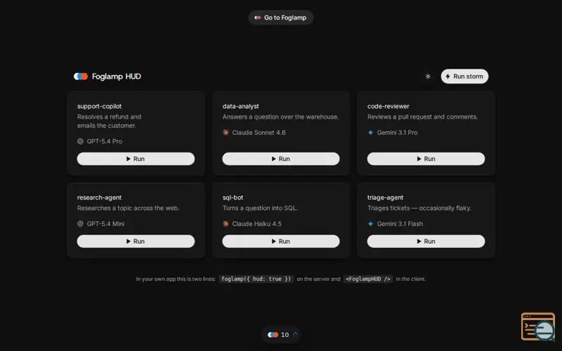 Screenshot of Foglamp HUD