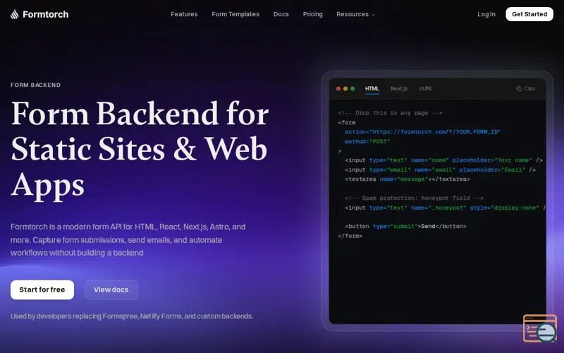 Screenshot of Formtorch