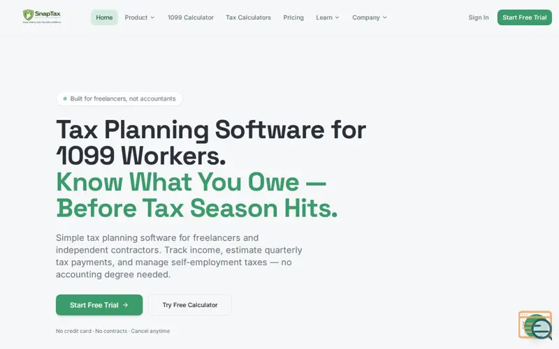 Screenshot of SnapTax