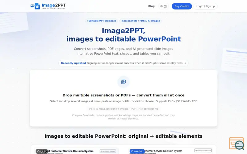 Screenshot of Image2PPT
