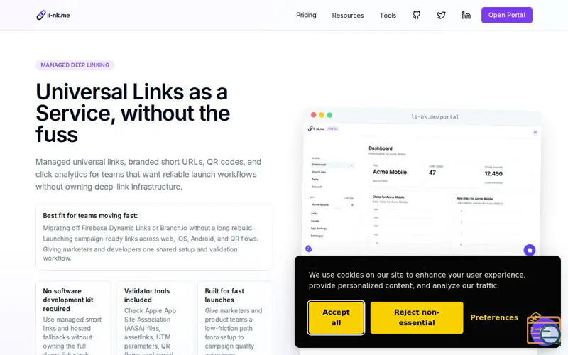 Screenshot of li-nk.me