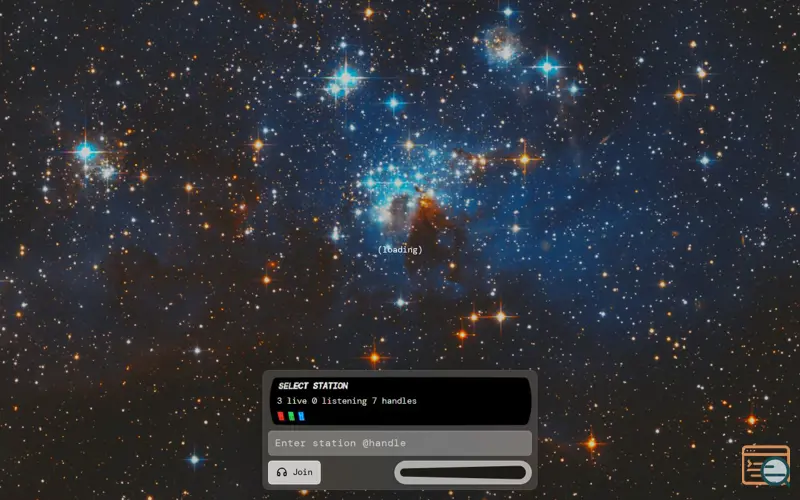 Screenshot of webcast.social