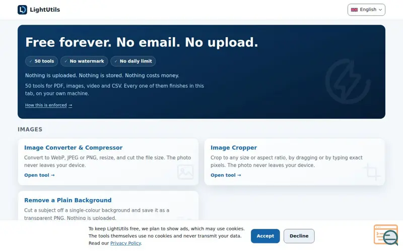 Screenshot of LightUtils