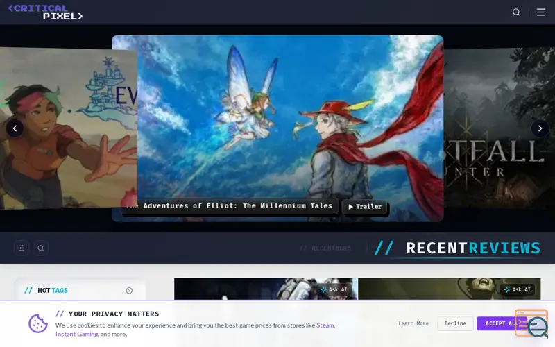 Screenshot of CriticalPixel