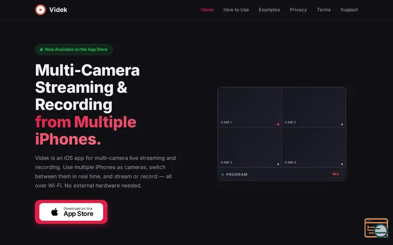 Screenshot of Videk