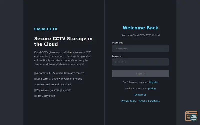 Screenshot of Cloud-CCTV