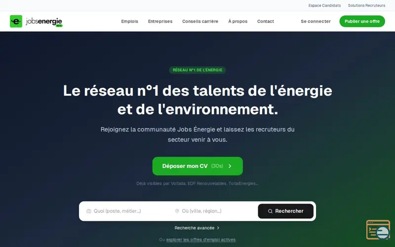 Screenshot of Jobs Énergie — Energy Careers Job Board