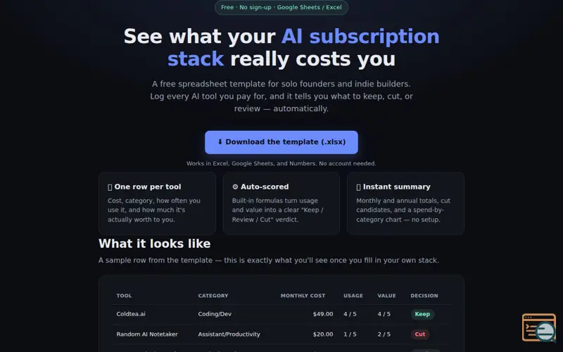 Screenshot of AI Stack Audit
