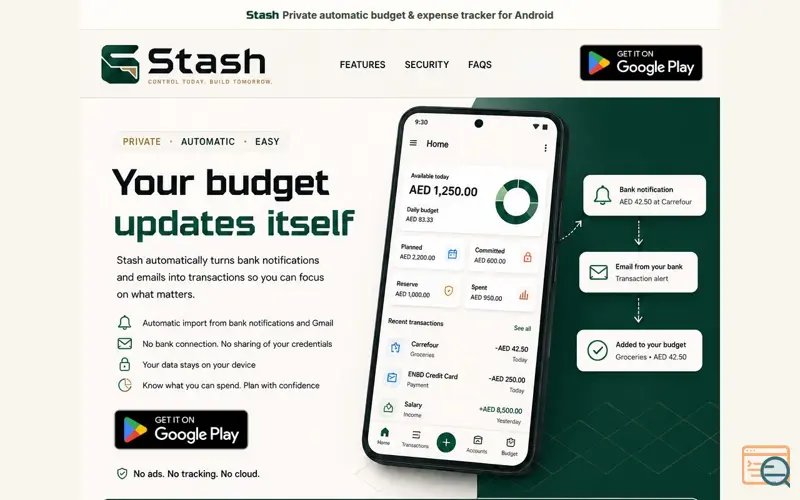 Screenshot of Stash
