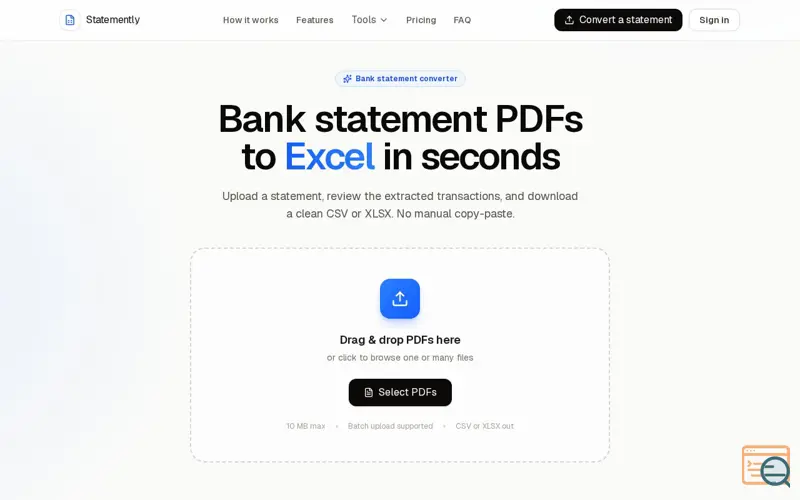 Screenshot of Statemently