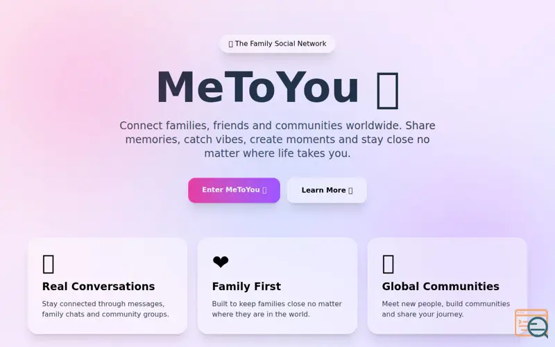 Screenshot of MeToYou