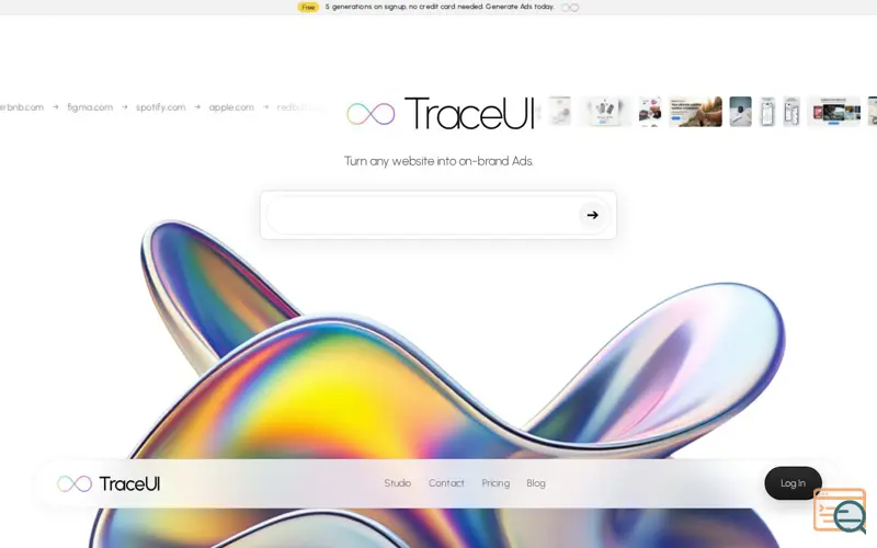 Screenshot of TraceUI