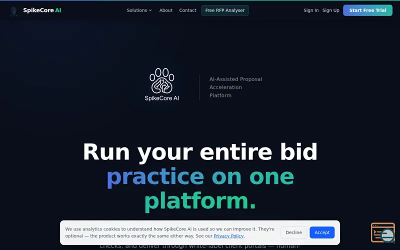Screenshot of SpikeCore AI